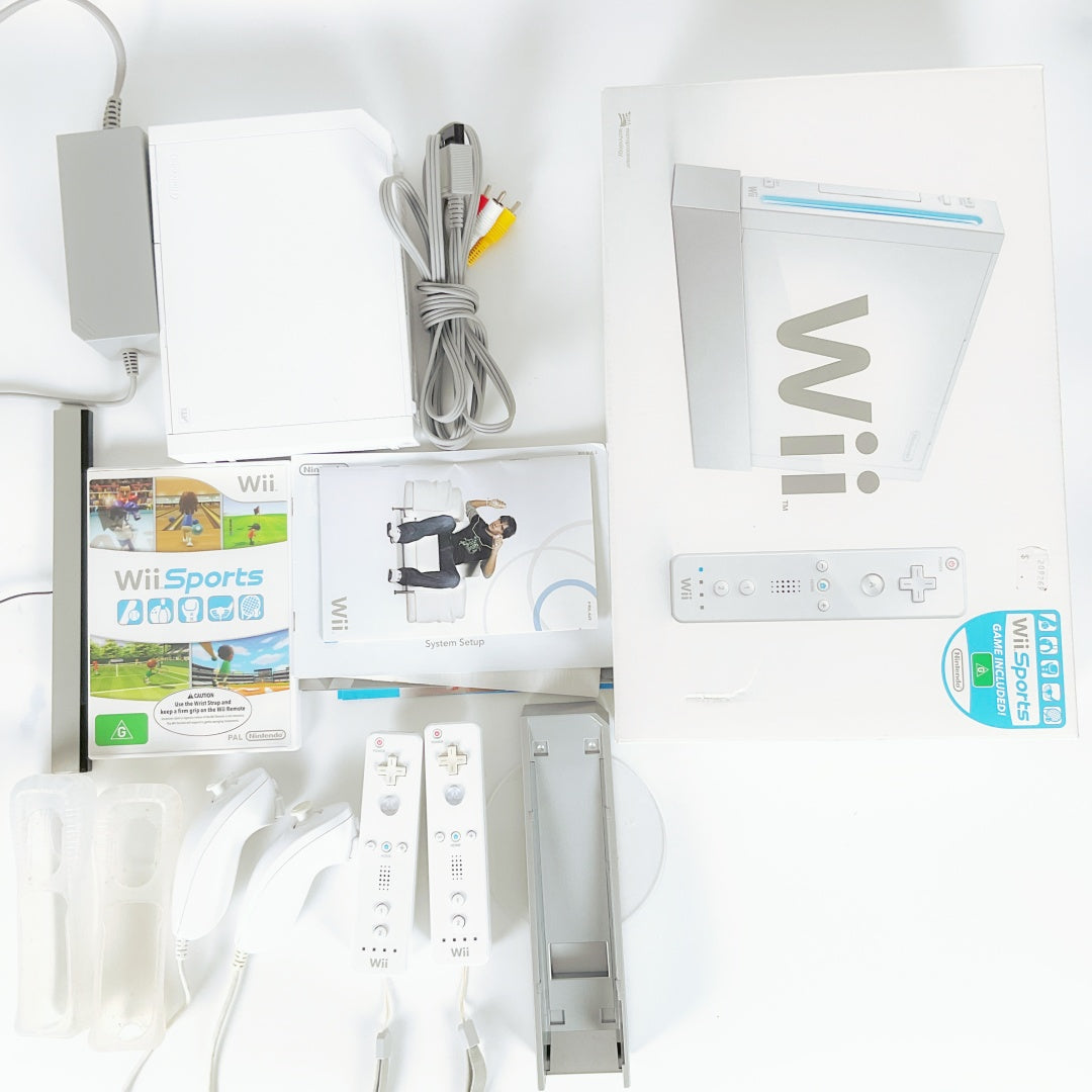 Nintendo Wii Console White – Controller Bundle + Wii Sports – SPCA