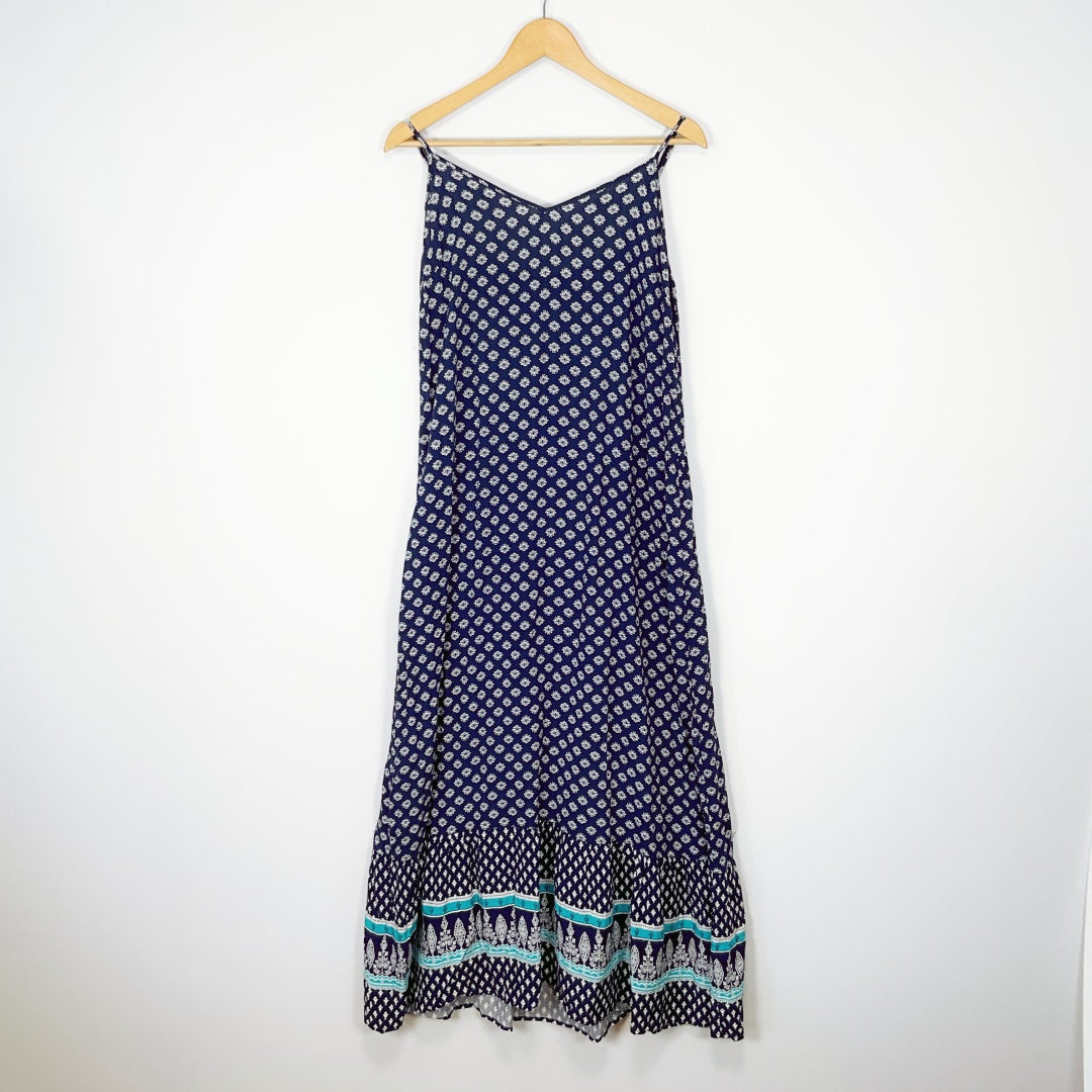 MAYA - Navy Floral Slip Dress