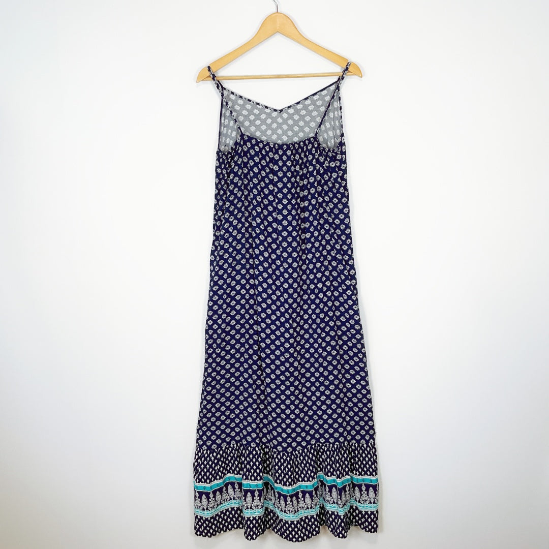 MAYA - Navy Floral Slip Dress