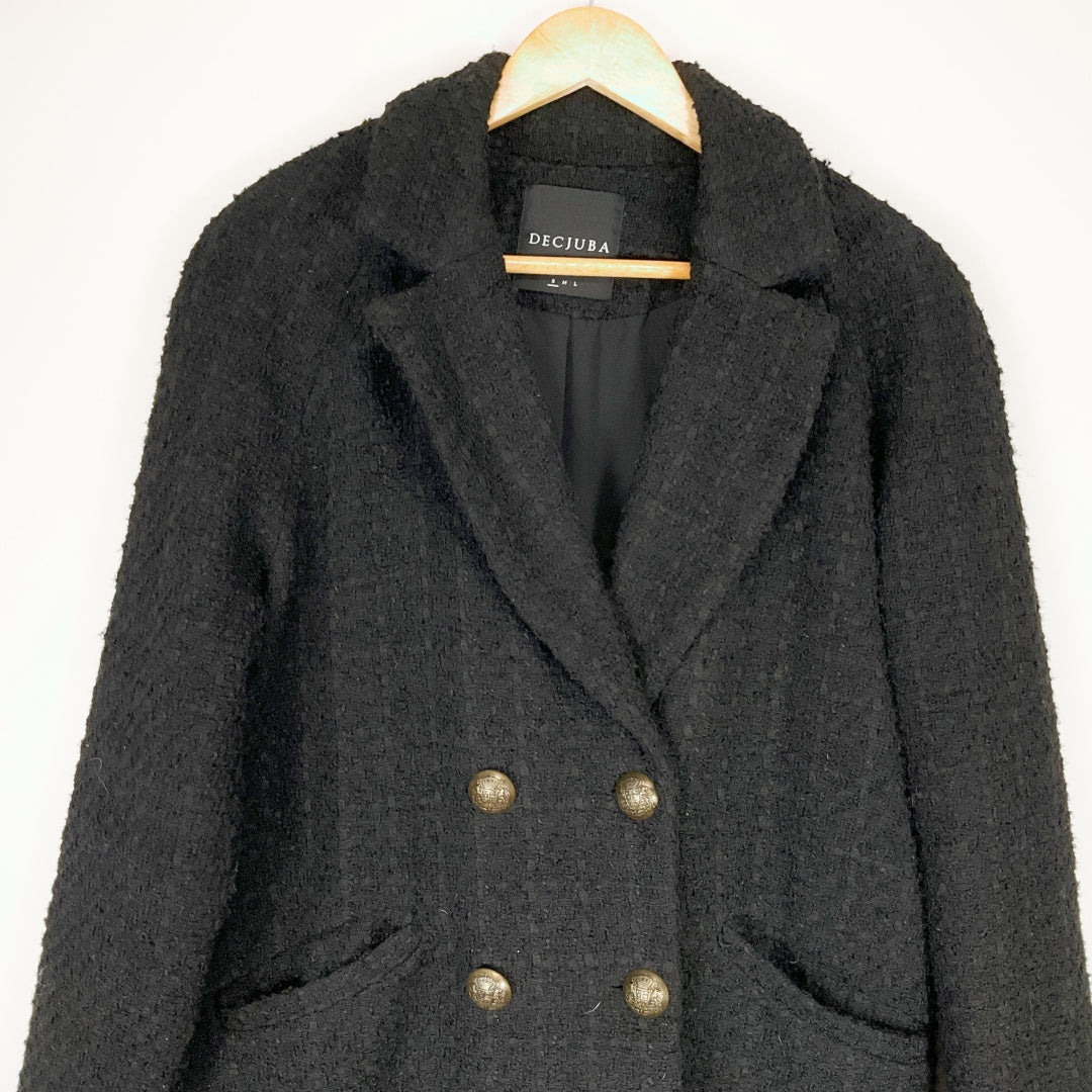 DECJUBA - Black Textile Coat