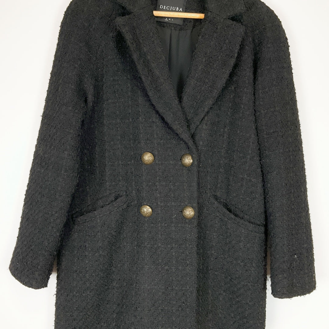 DECJUBA - Black Textile Coat