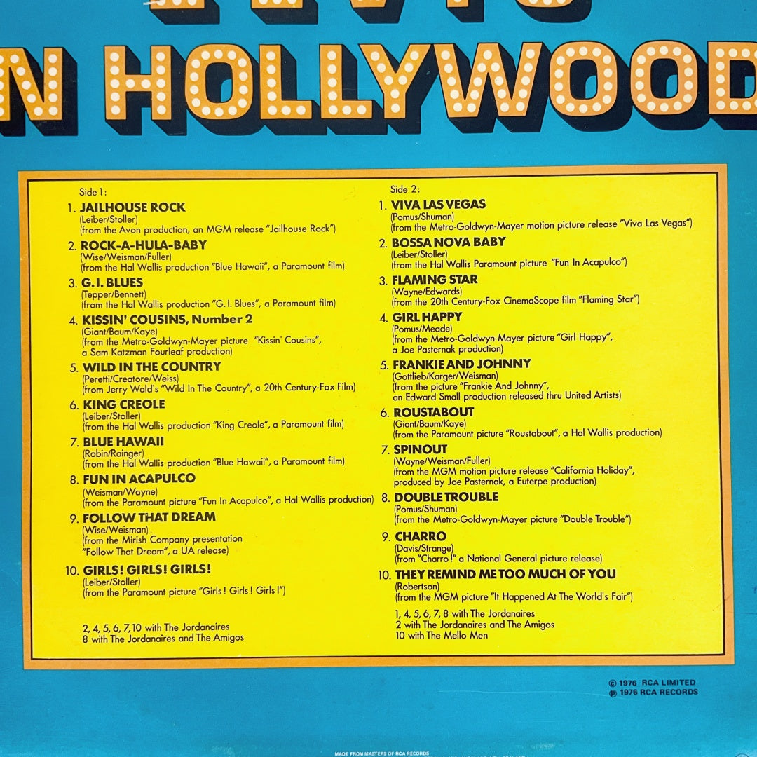 LP Vinyl Record - Elvis in Hollywood
