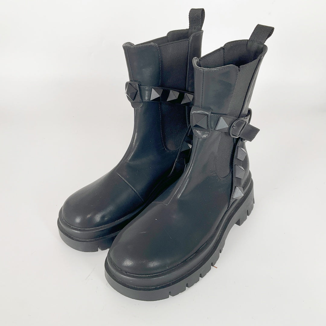 DECJUBA Studded Detail Chunky Boots – Size 37