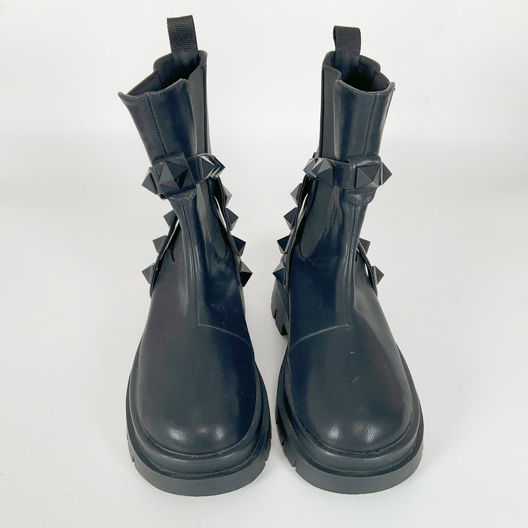 DECJUBA Studded Detail Chunky Boots – Size 37
