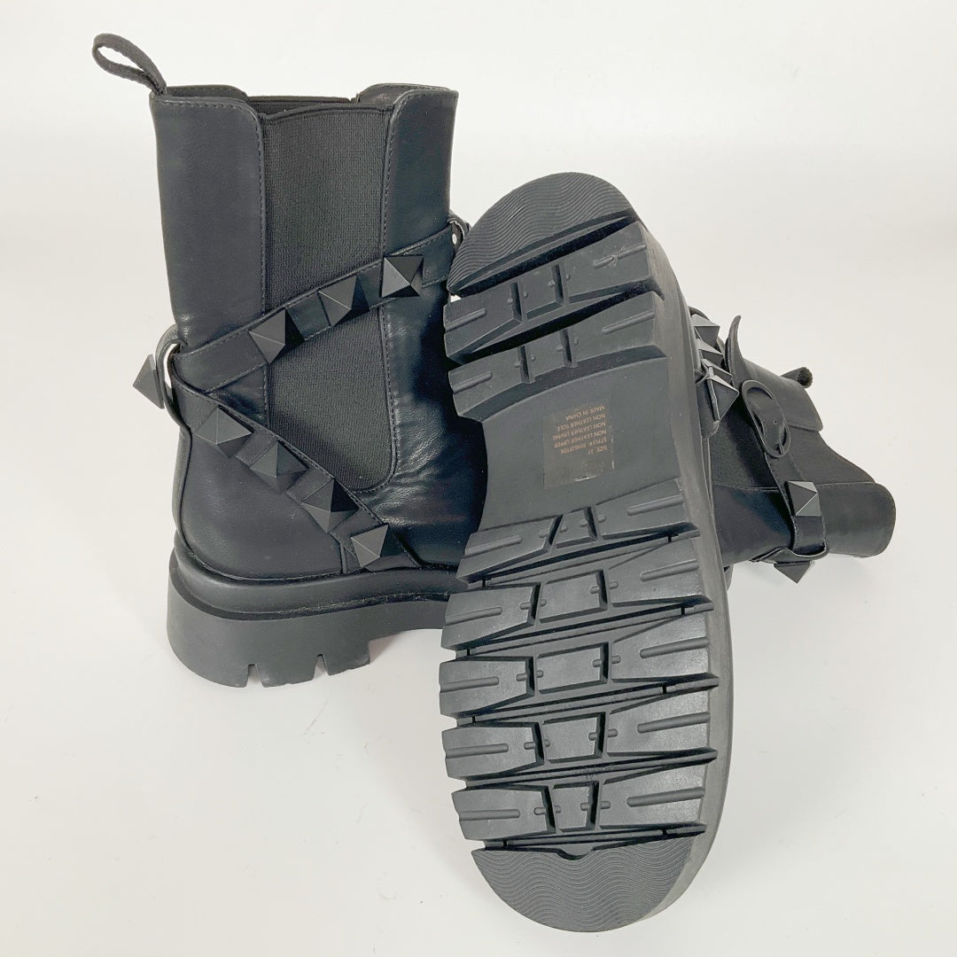 DECJUBA Studded Detail Chunky Boots – Size 37