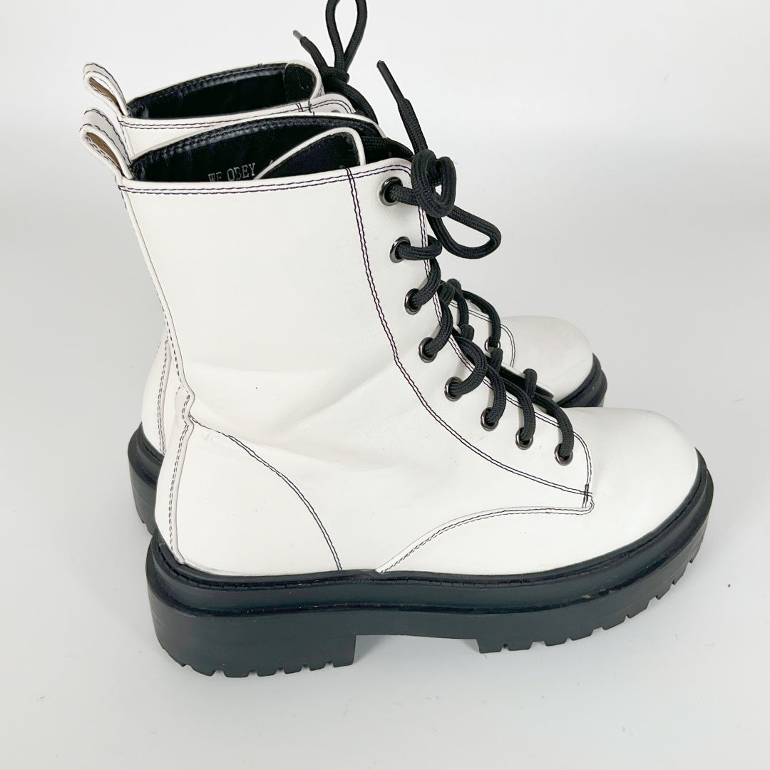 RAID White Combat Boots – Size 39