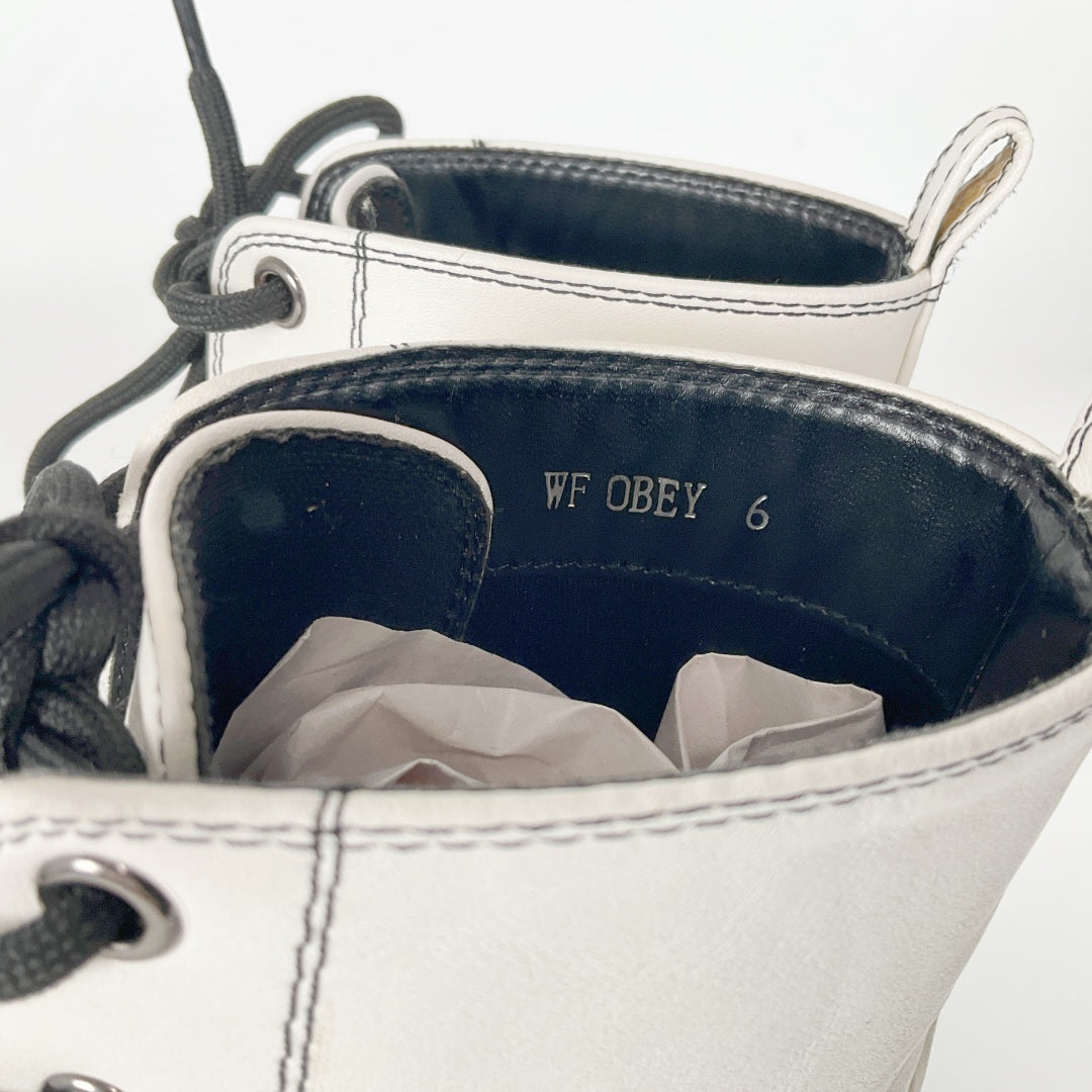 RAID White Combat Boots – Size 39