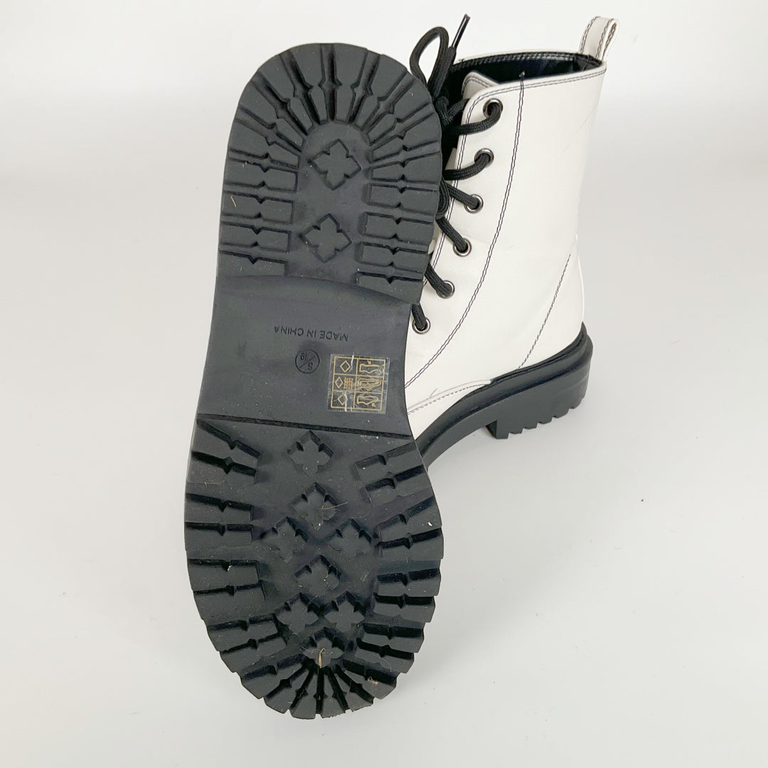 RAID White Combat Boots – Size 39