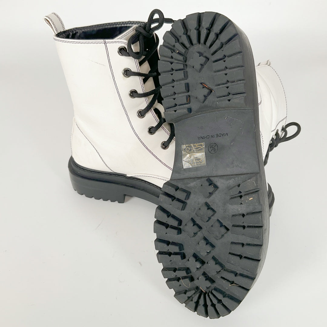 RAID White Combat Boots – Size 39