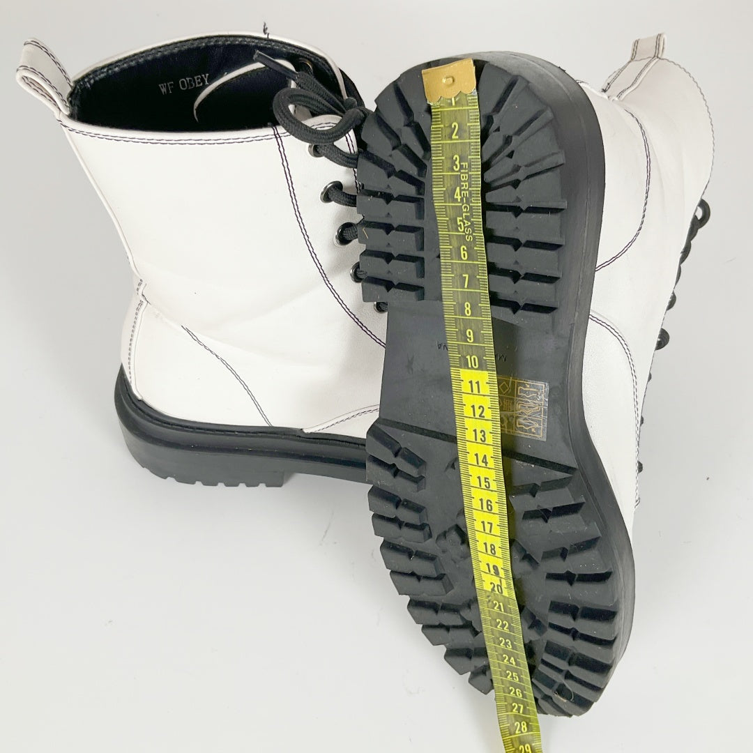 RAID White Combat Boots – Size 39