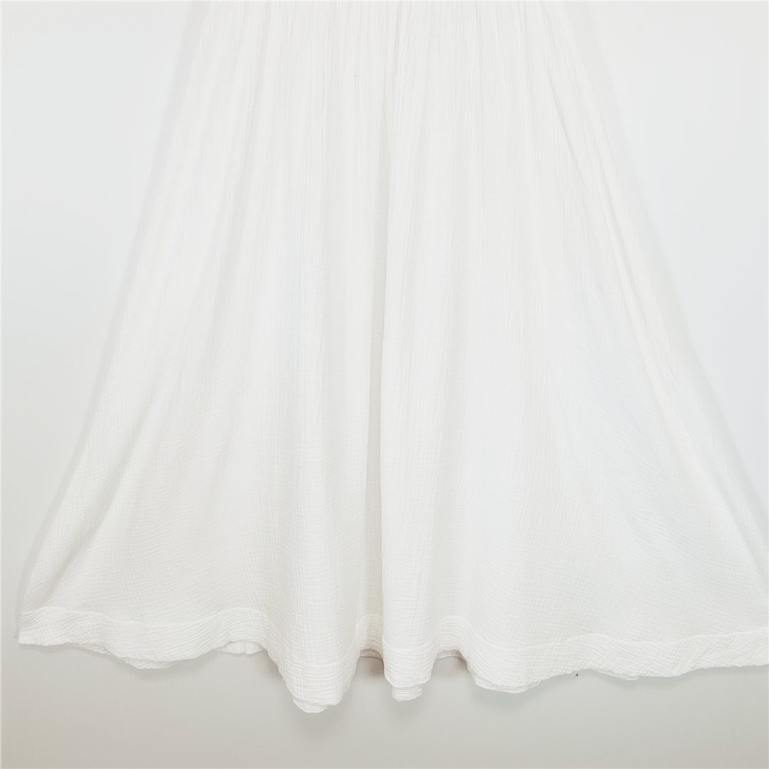 SEED HERITAGE White Cotton Midi Dress
