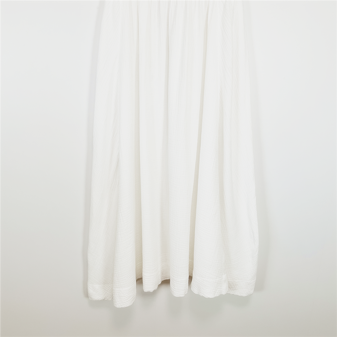 SEED HERITAGE White Cotton Midi Dress