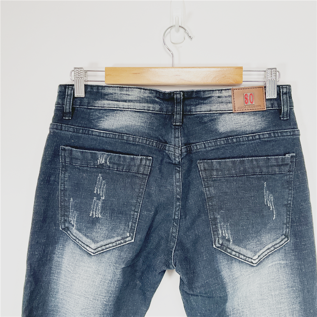 SOSOO.JEANS1971 Distressed Stretch Jeans