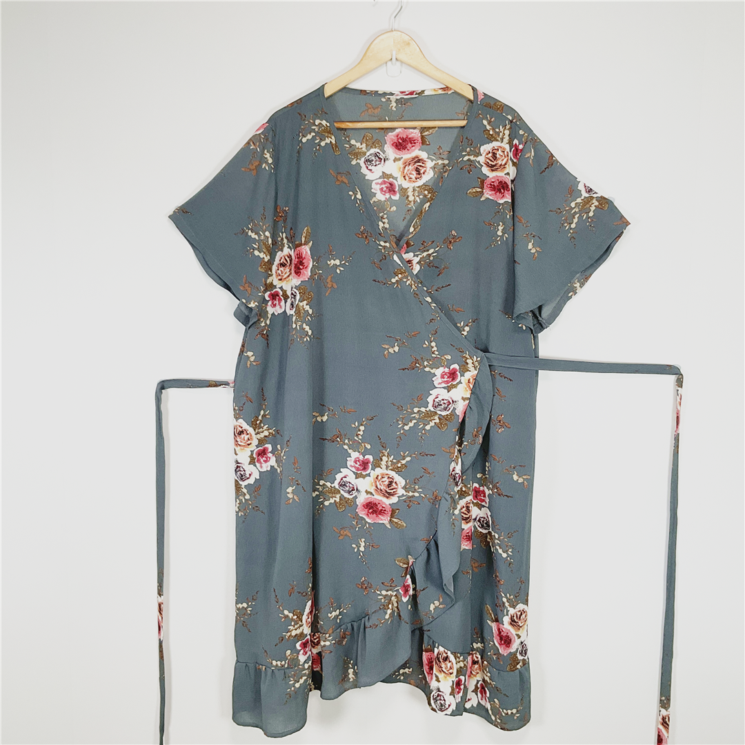 RUBY & RAIN Floral Wrap Dress