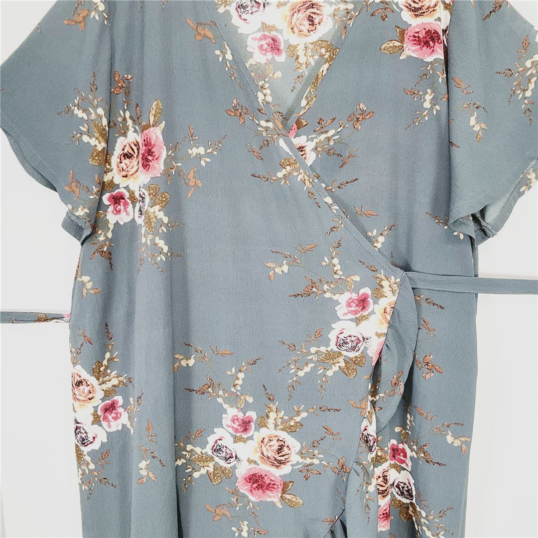 RUBY & RAIN Floral Wrap Dress