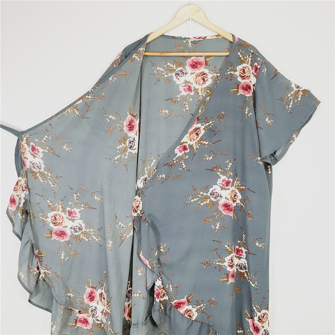 RUBY & RAIN Floral Wrap Dress