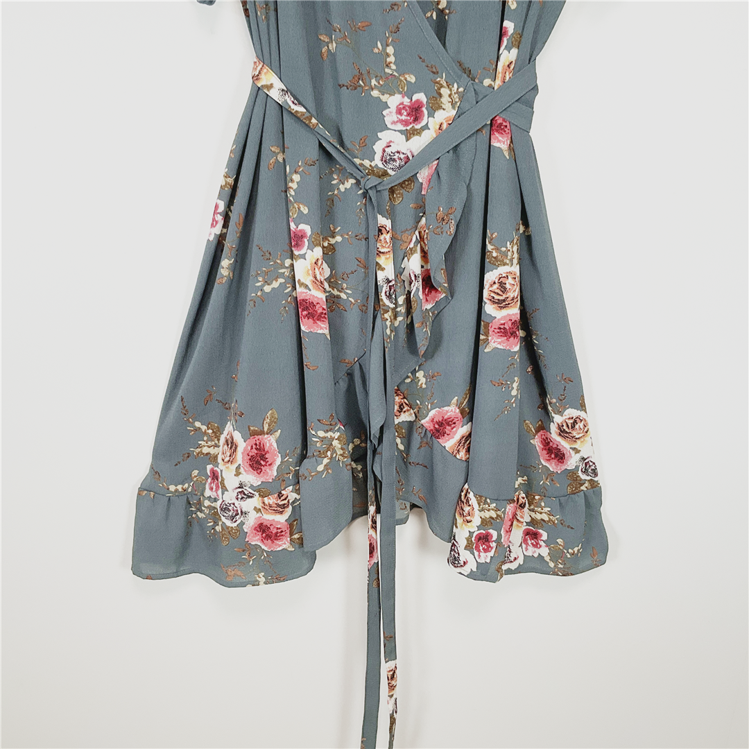 RUBY & RAIN Floral Wrap Dress