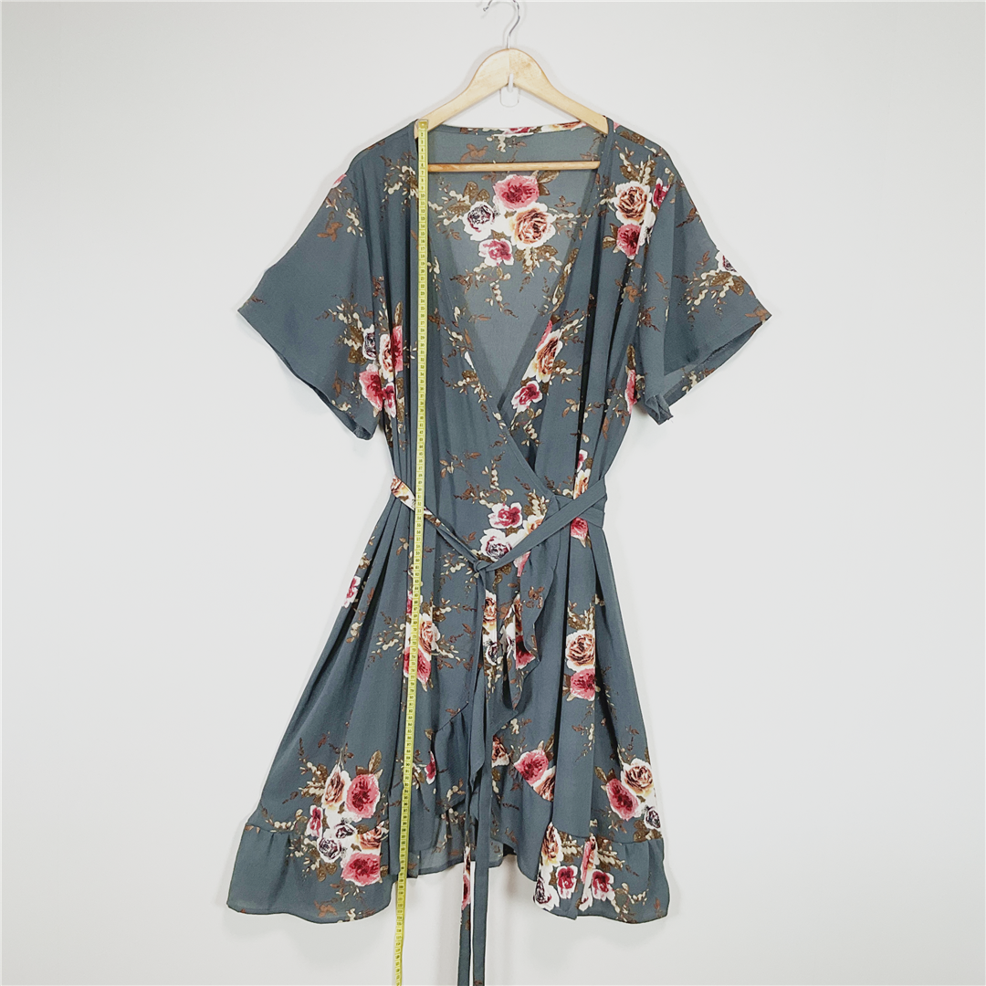 RUBY & RAIN Floral Wrap Dress
