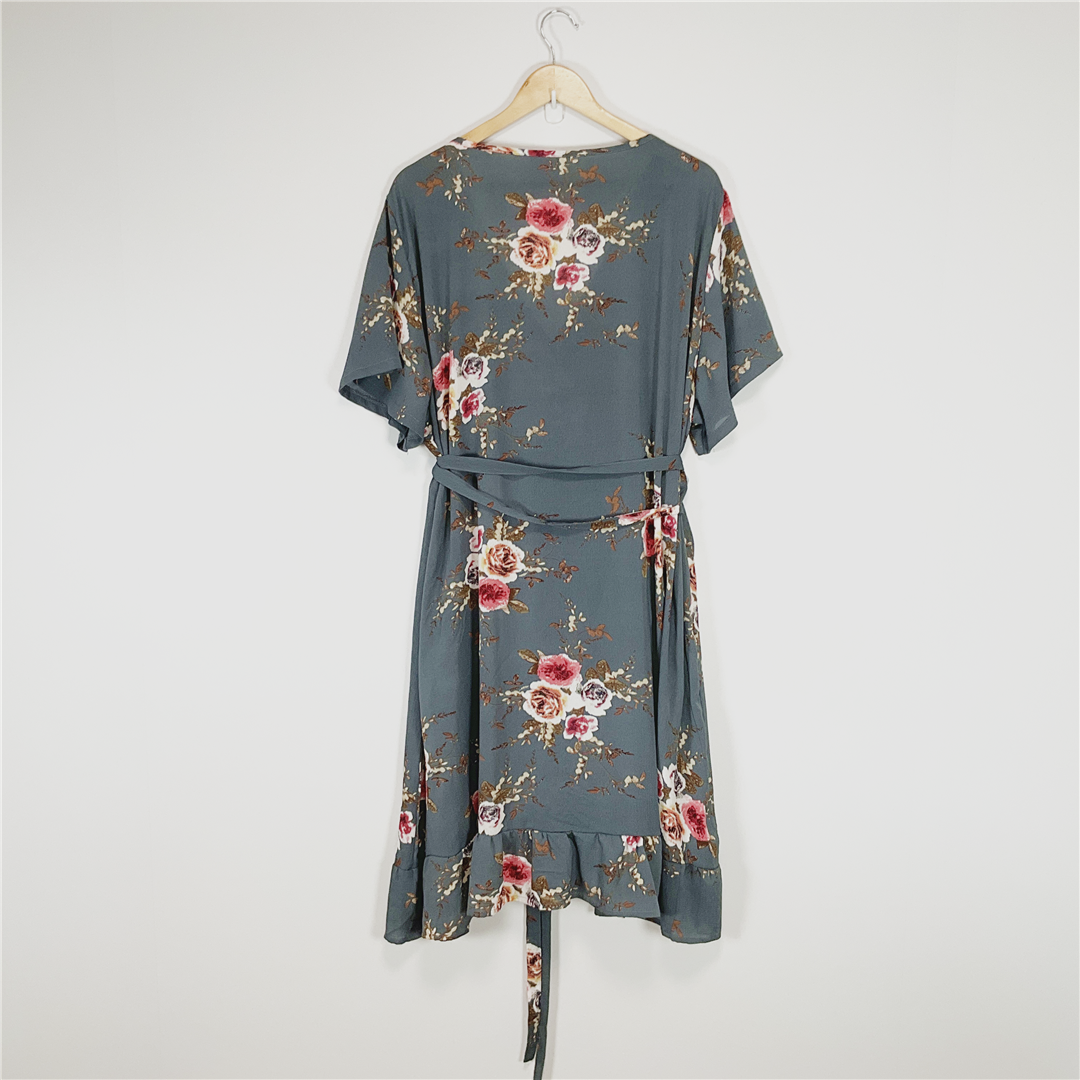 RUBY & RAIN Floral Wrap Dress