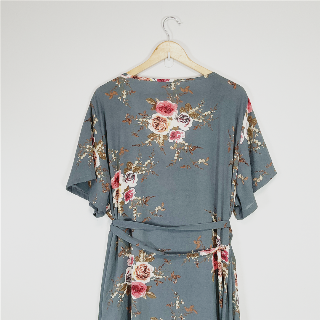 RUBY & RAIN Floral Wrap Dress