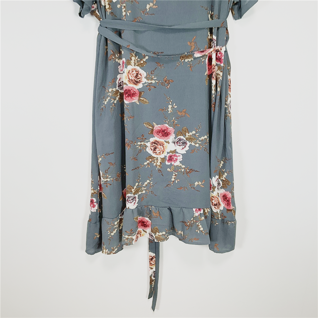RUBY & RAIN Floral Wrap Dress