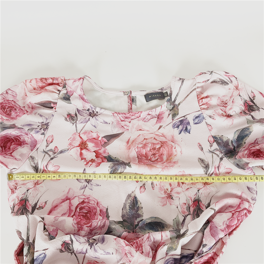 MIRROU Floral Puff Sleeve Dress