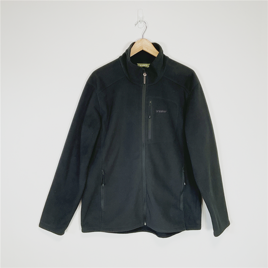 BRASHER Men's Black Full Zip Fleece Jacket XL