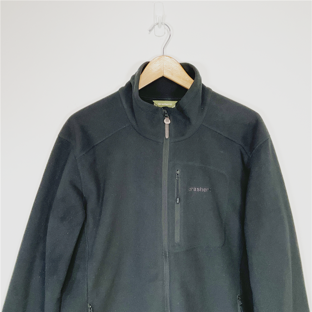 BRASHER Men's Black Full Zip Fleece Jacket XL