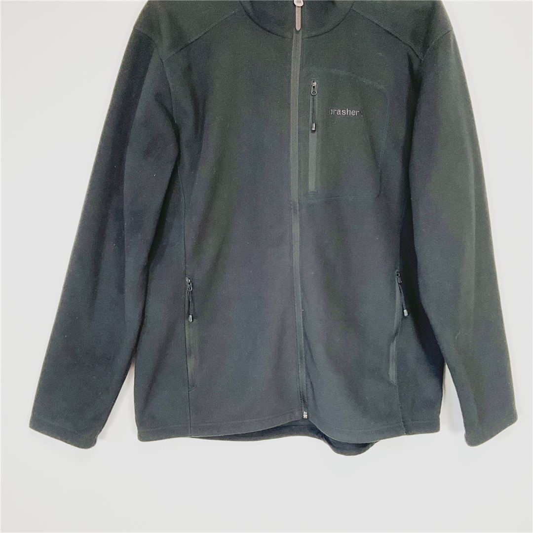 BRASHER Men's Black Full Zip Fleece Jacket XL