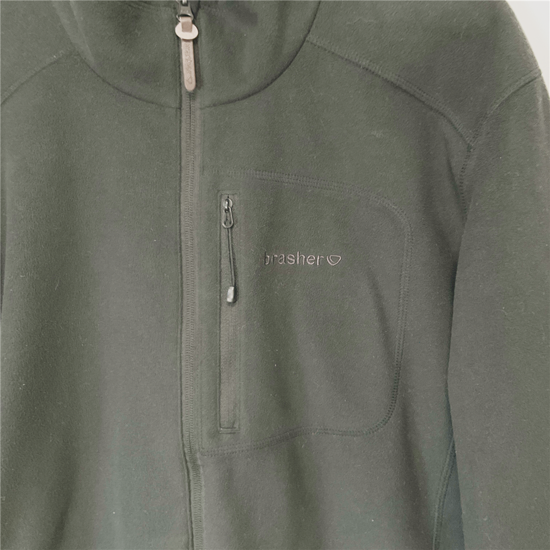 BRASHER Men's Black Full Zip Fleece Jacket XL