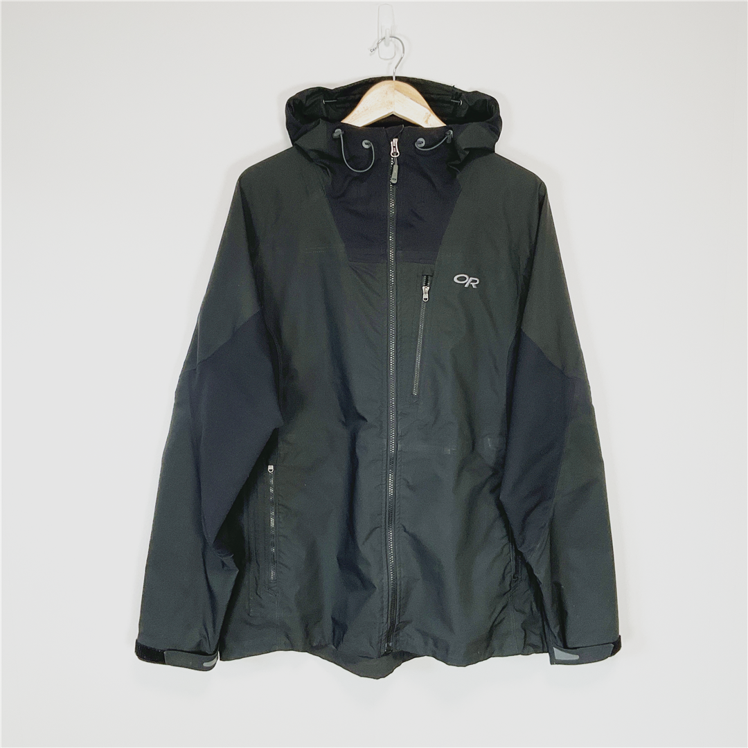 OR Outdoor Research Waterproof Hooded Jacket Black