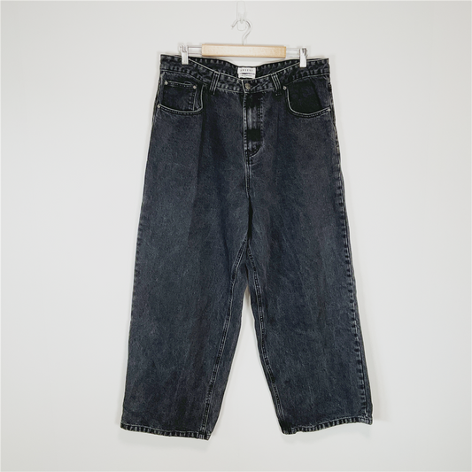 ABSENT XL Baggy Fit Black Wash Jeans W38