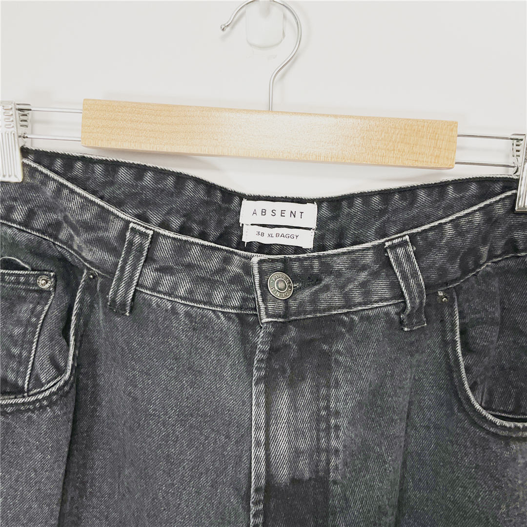 ABSENT XL Baggy Fit Black Wash Jeans W38