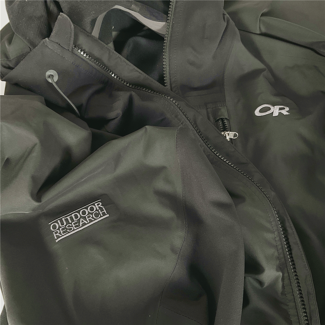 OR Outdoor Research Waterproof Hooded Jacket Black