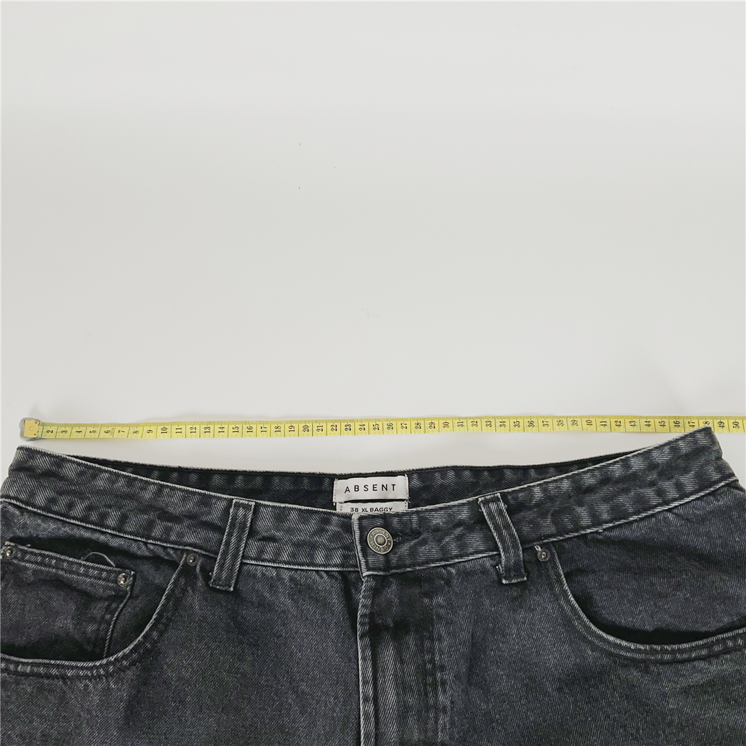 ABSENT XL Baggy Fit Black Wash Jeans W38