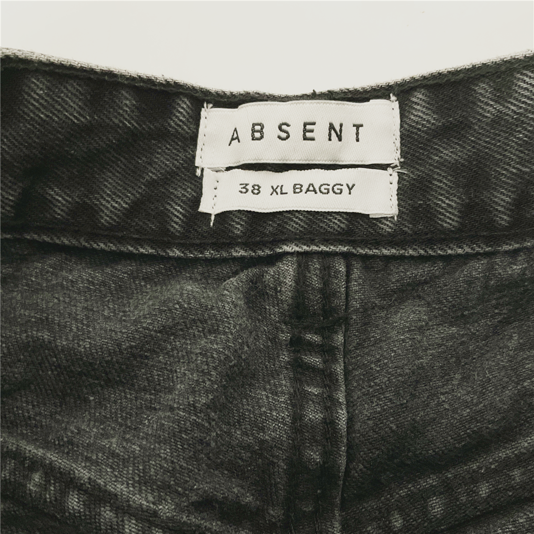 ABSENT XL Baggy Fit Black Wash Jeans W38