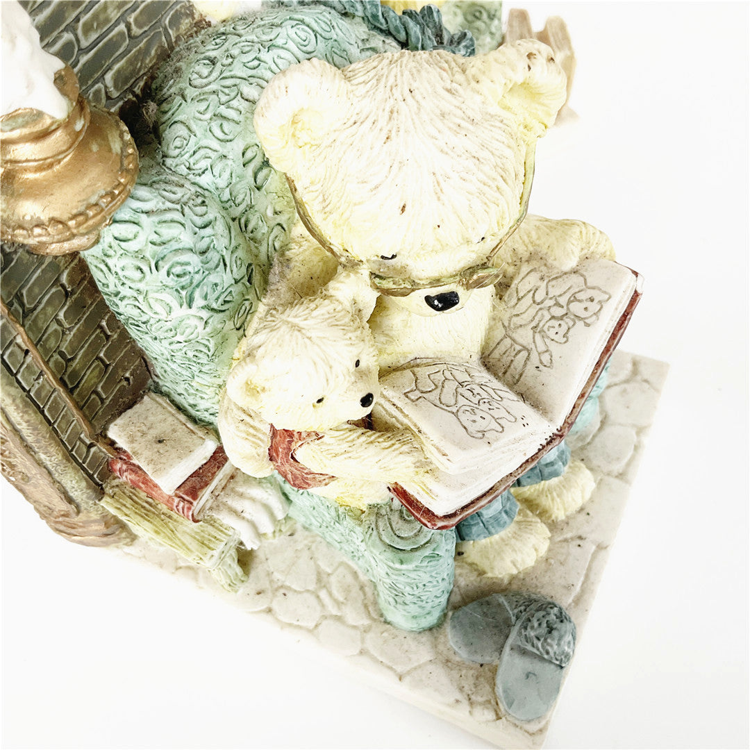 Teddy Tales Bear Bookends Pair – Decorative Resin Book Ends