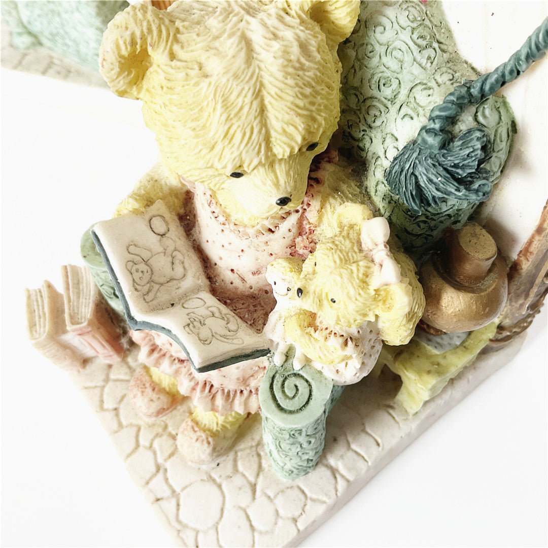 Teddy Tales Bear Bookends Pair – Decorative Resin Book Ends