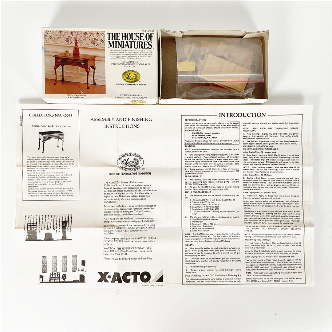 The House of Miniatures Queen Anne Table Kit No. 40038