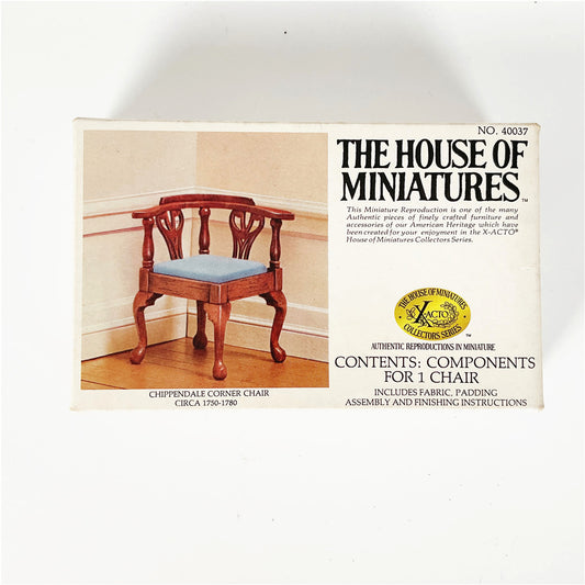 The House of Miniatures Chippendale Corner Chair Kit No. 40037