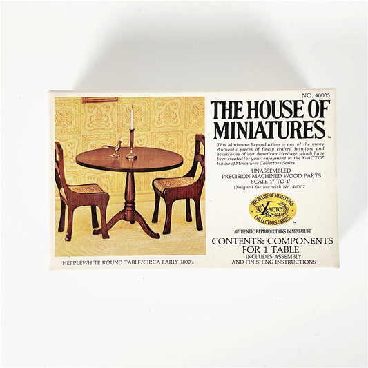 The House of Miniatures Hepplewhite Round Table Kit No. 40005