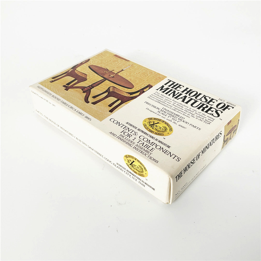 The House of Miniatures Hepplewhite Round Table Kit No. 40005