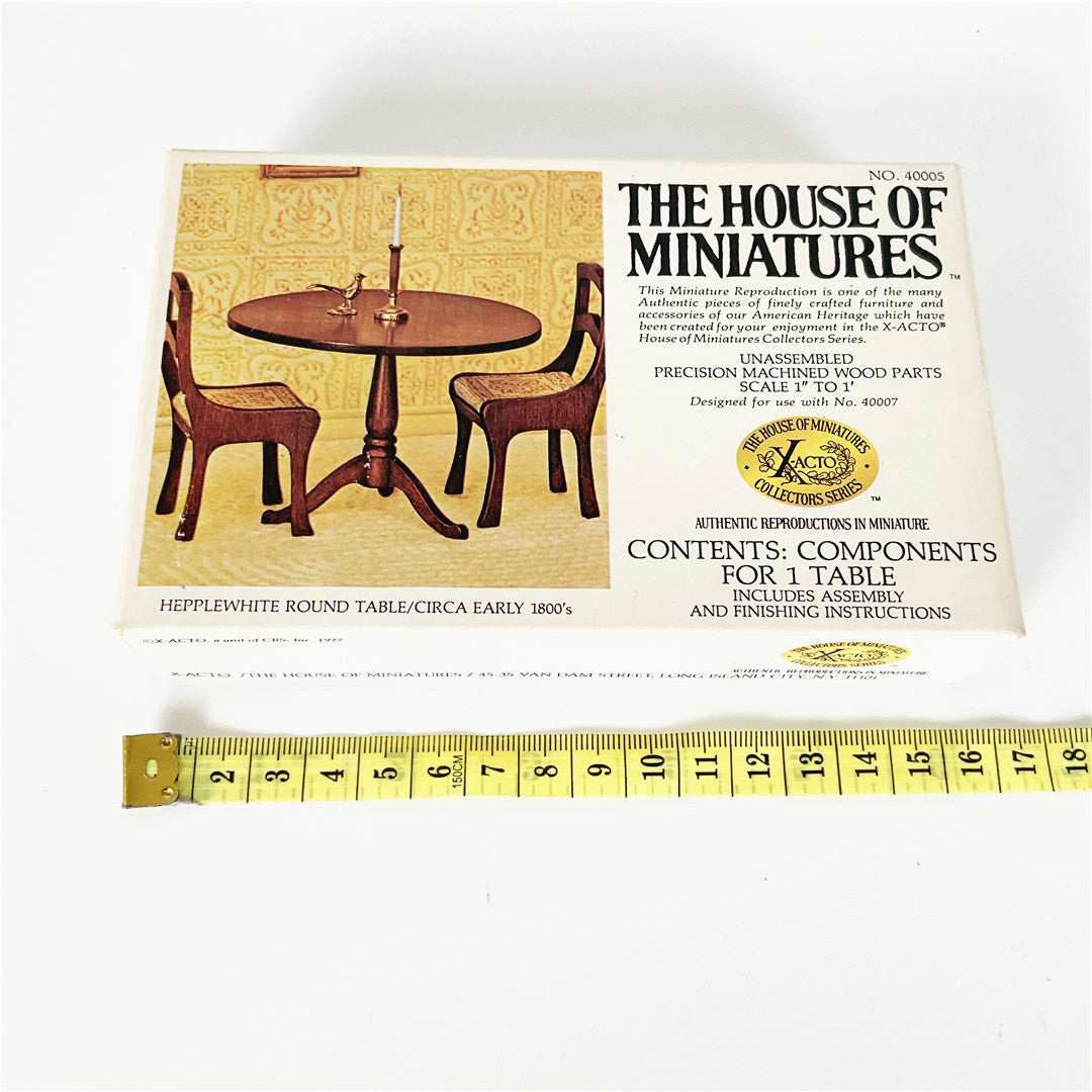 The House of Miniatures Hepplewhite Round Table Kit No. 40005