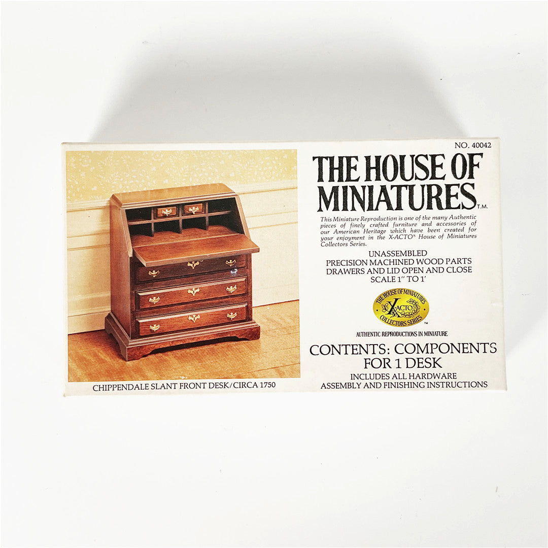 The House of Miniatures Chippendale Slant Front Desk Kit No. 40042