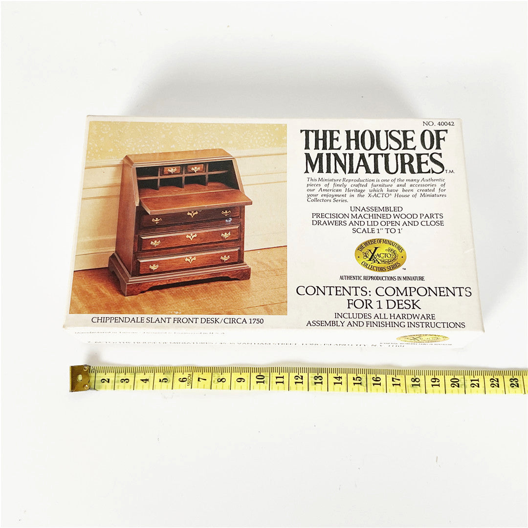 The House of Miniatures Chippendale Slant Front Desk Kit No. 40042