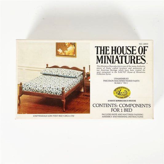 The House of Miniatures Chippendale Low Post Bed Kit No. 40033