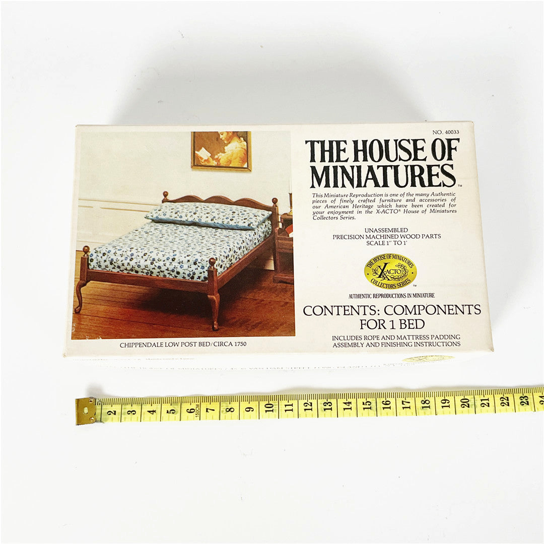 The House of Miniatures Chippendale Low Post Bed Kit No. 40033