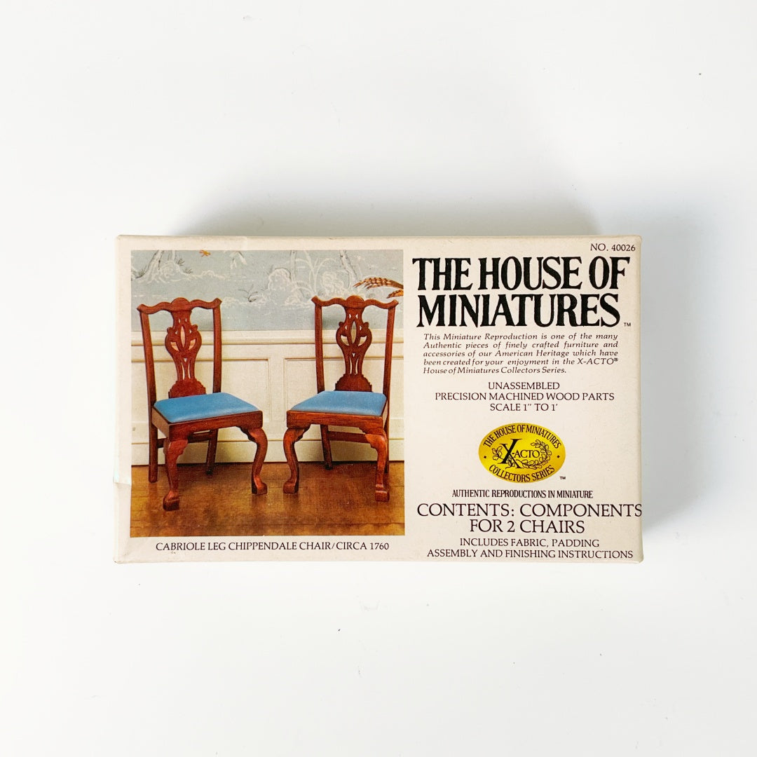 The House of Miniatures – Cabriole Leg Chippendale Chair No. 40026