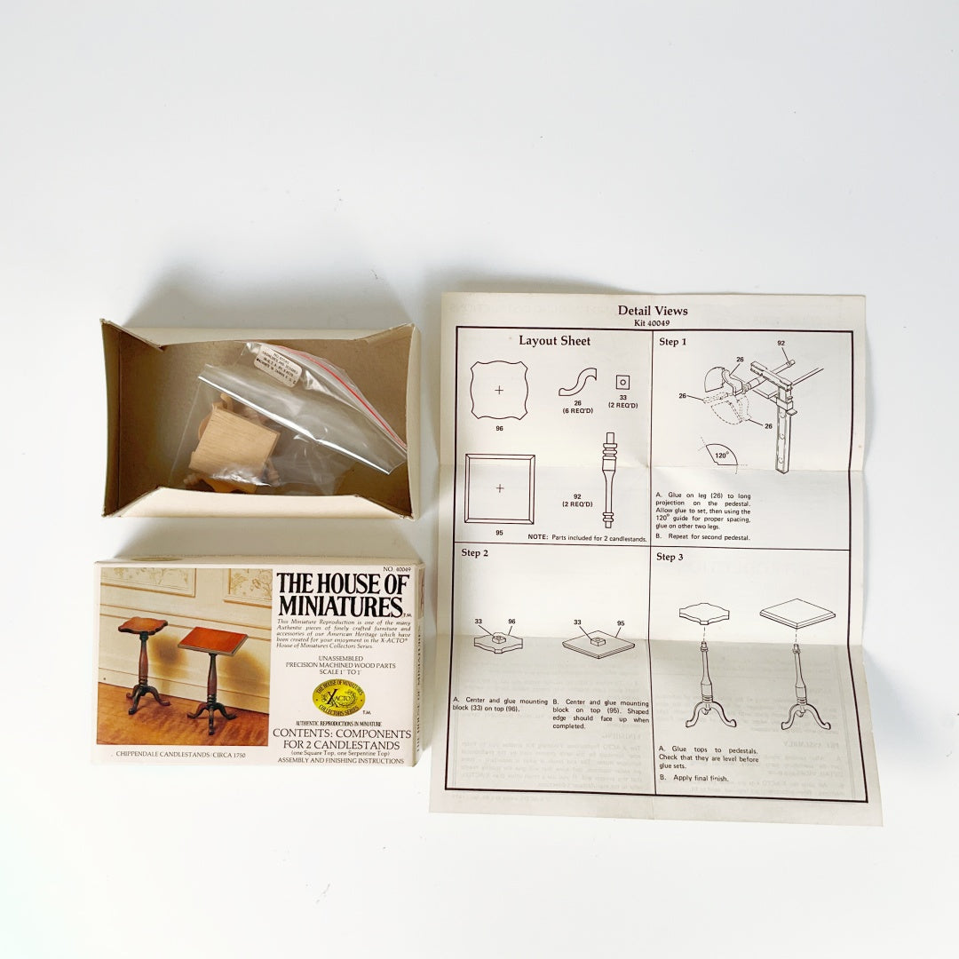 The House of Miniatures – Chippendale Candlestands Kit (NO. 40049)