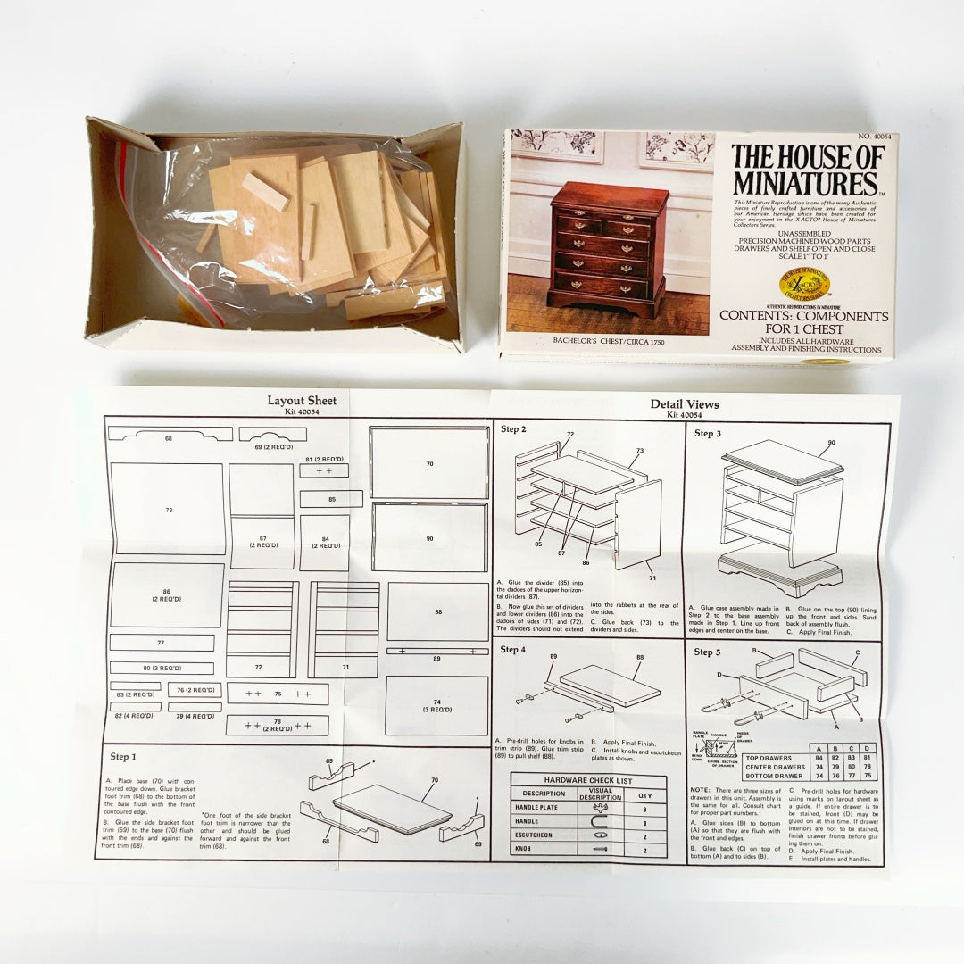 The House of Miniatures – Bachelor's Chest/Circa Kit (NO. 40054)